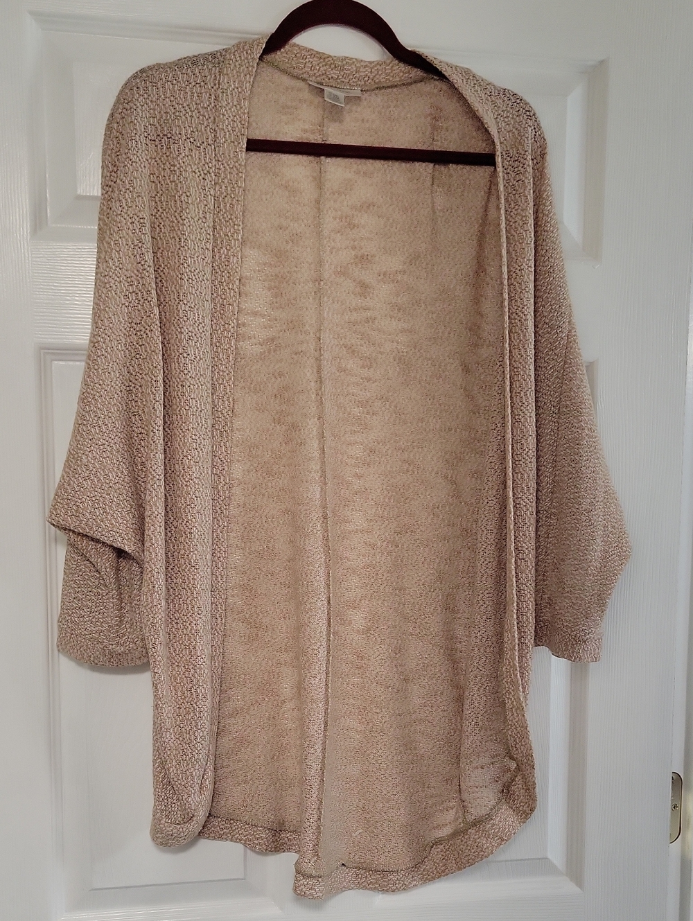 Cozy Open-Front Women’s Cardigan Sweater - Beige